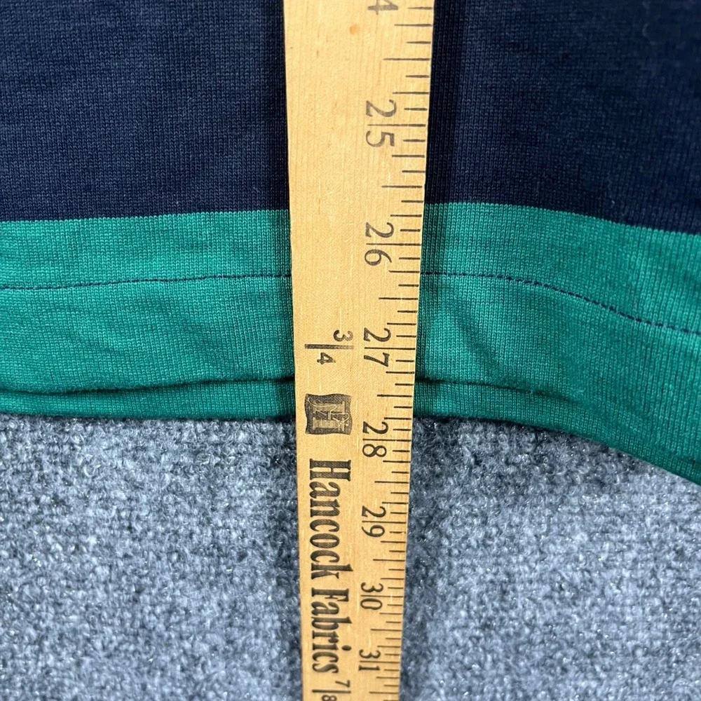 The North Face Berk Rugby Shirt Mens Size M Navy Green Striped NF0A4QPPSA4-M
